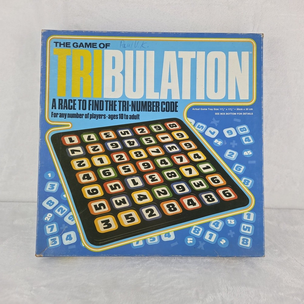 Vintage 1981 The Game of Tribulation Math Strategy Board Game Complete 4407-20